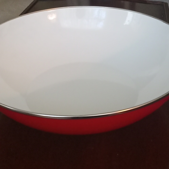 Pottery Barn Dining Pottery Barn Red And White Large Serving Bowl